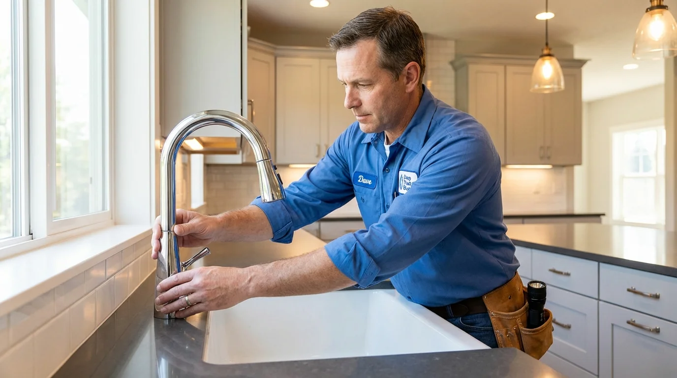 Kitchen faucet installation by Johns Plumbing LLC in Glassboro