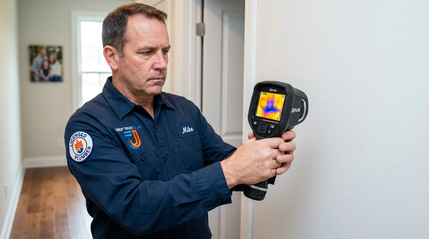 Thermal imaging leak detection by Johns Plumbing LLC in Glassboro